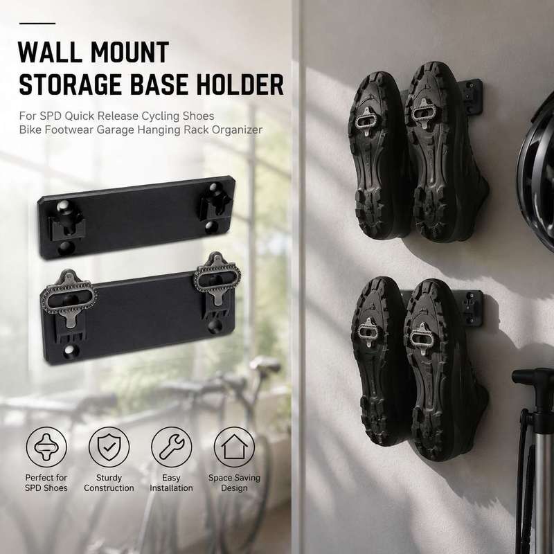 Cycling Gear Organizer Wall - Duvara Monte SPD Hızlı Çıkarma Bisiklet