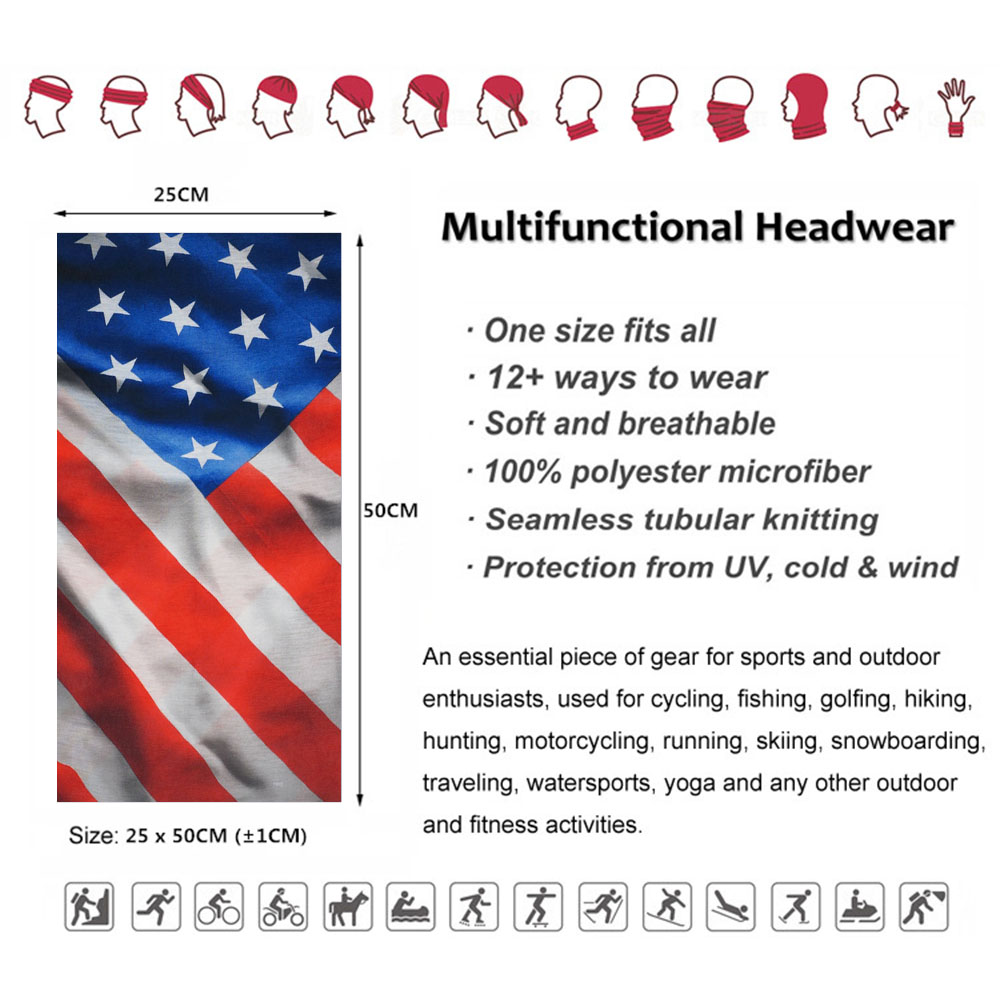 Abd bayrağı desen güneş koruyu - Cycling Gear Usa incelemesi ve fiyatı