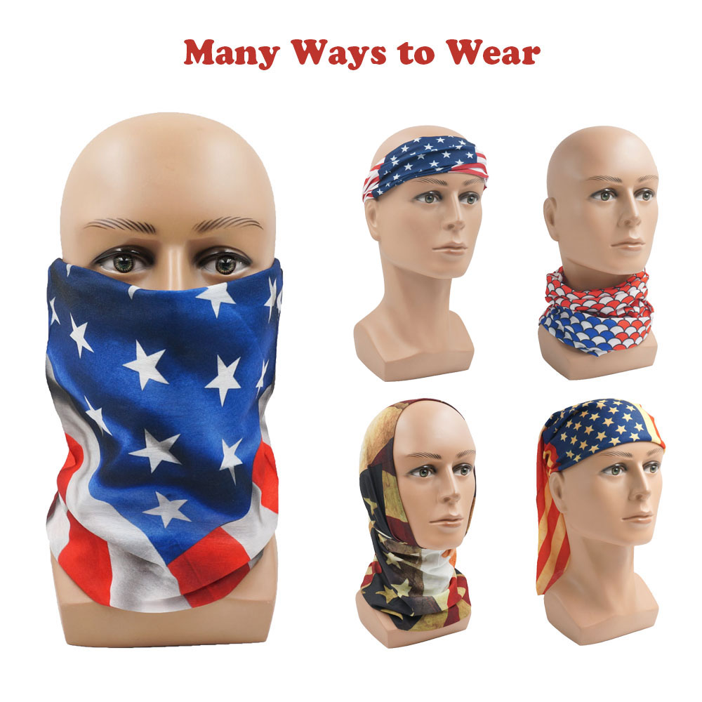 Abd bayrağı desen güneş koruyu - Cycling Gear Usa incelemesi ve fiyatı